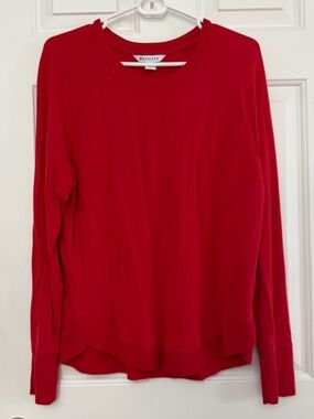 Athleta Bright Red Lightweight Crewneck Top